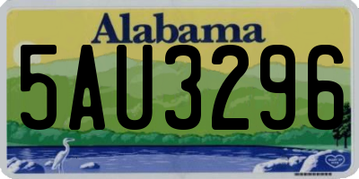 AL license plate 5AU3296