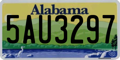 AL license plate 5AU3297