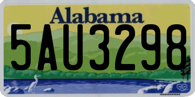 AL license plate 5AU3298