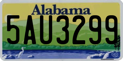 AL license plate 5AU3299
