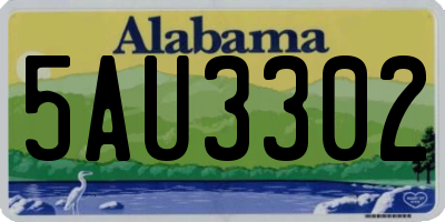 AL license plate 5AU3302