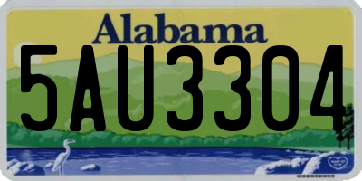 AL license plate 5AU3304