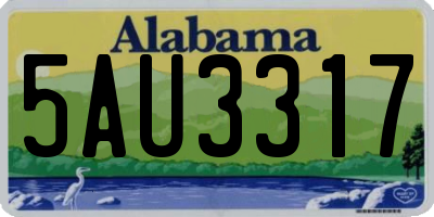 AL license plate 5AU3317