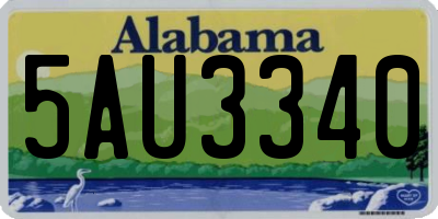 AL license plate 5AU3340