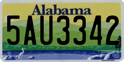 AL license plate 5AU3342