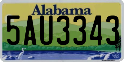 AL license plate 5AU3343