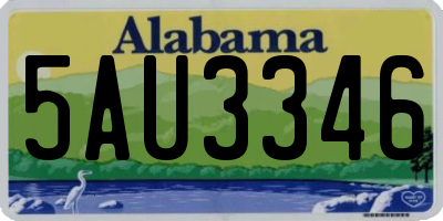AL license plate 5AU3346