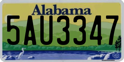 AL license plate 5AU3347
