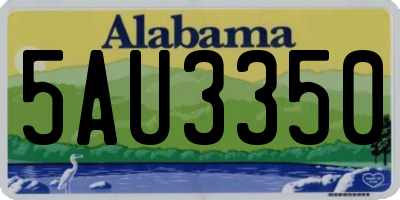 AL license plate 5AU3350