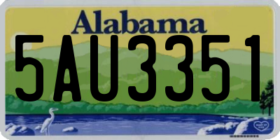 AL license plate 5AU3351