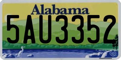 AL license plate 5AU3352