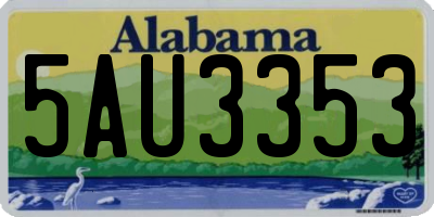 AL license plate 5AU3353