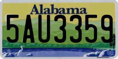 AL license plate 5AU3359