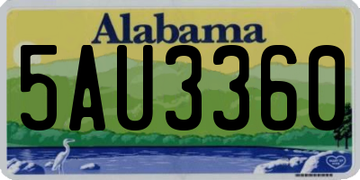 AL license plate 5AU3360