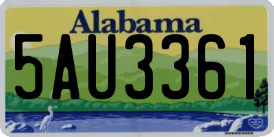 AL license plate 5AU3361