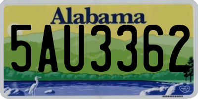 AL license plate 5AU3362