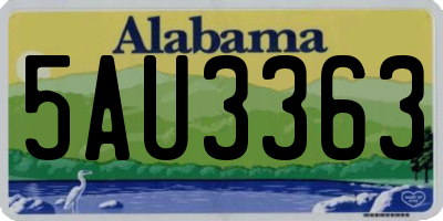 AL license plate 5AU3363