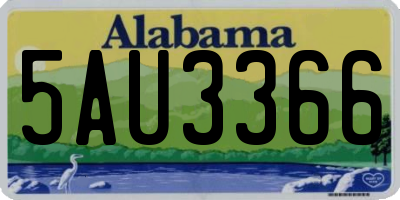 AL license plate 5AU3366