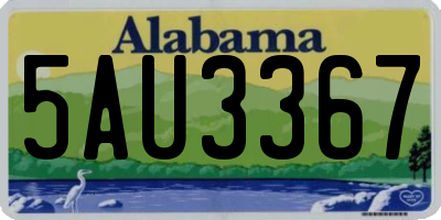 AL license plate 5AU3367