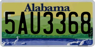 AL license plate 5AU3368
