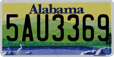 AL license plate 5AU3369