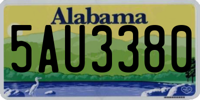 AL license plate 5AU3380