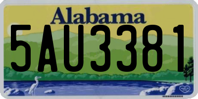 AL license plate 5AU3381