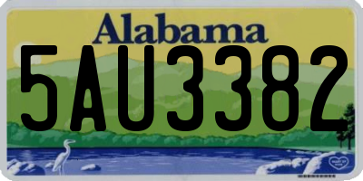 AL license plate 5AU3382