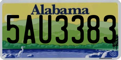 AL license plate 5AU3383