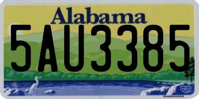 AL license plate 5AU3385