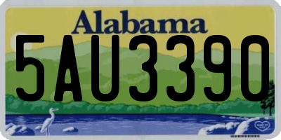 AL license plate 5AU3390