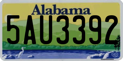 AL license plate 5AU3392