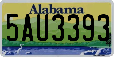 AL license plate 5AU3393