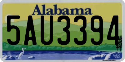 AL license plate 5AU3394