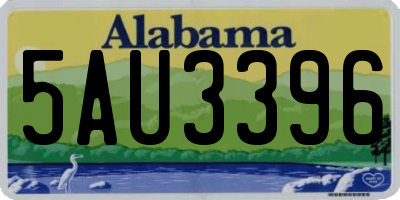 AL license plate 5AU3396