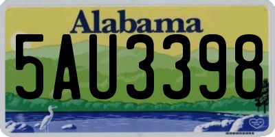 AL license plate 5AU3398