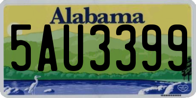 AL license plate 5AU3399