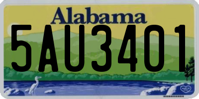 AL license plate 5AU3401
