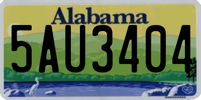 AL license plate 5AU3404