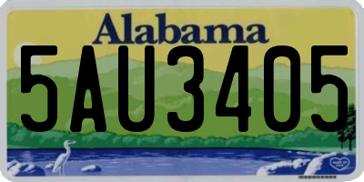 AL license plate 5AU3405