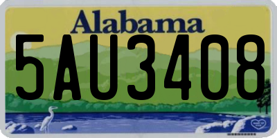 AL license plate 5AU3408