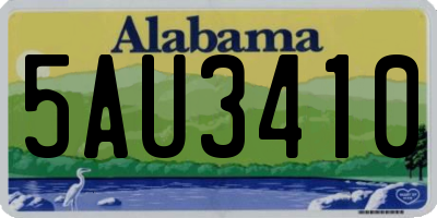 AL license plate 5AU3410
