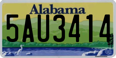 AL license plate 5AU3414