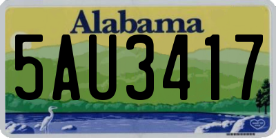 AL license plate 5AU3417
