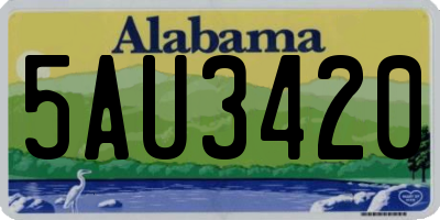 AL license plate 5AU3420