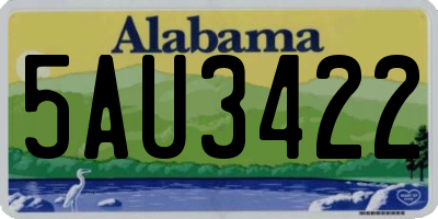 AL license plate 5AU3422