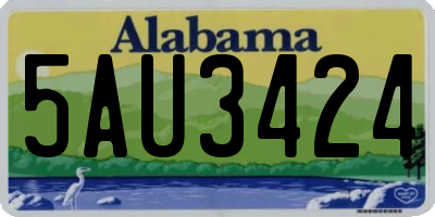 AL license plate 5AU3424