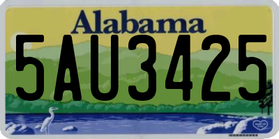 AL license plate 5AU3425