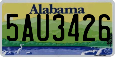 AL license plate 5AU3426