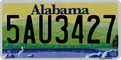 AL license plate 5AU3427